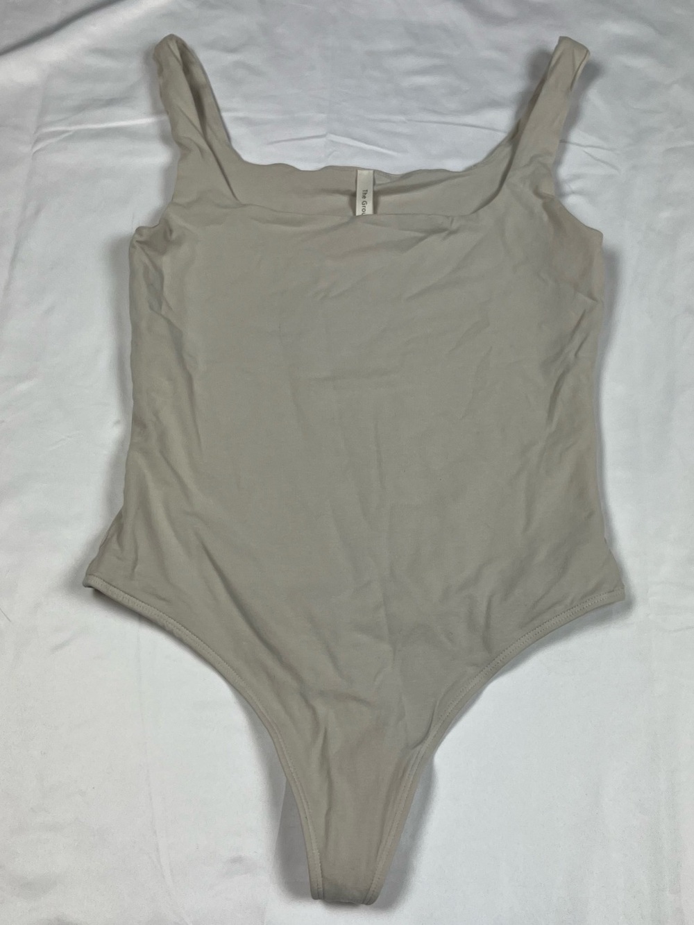 BABATON bodysuit size‎ S Solid beige fitted minimalist stretch